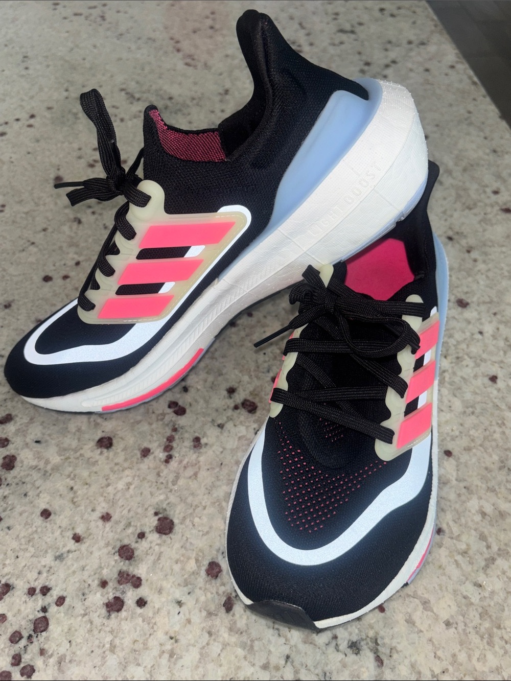 adidas Ultraboost Women’s Black and Pink Athletic Sneakers